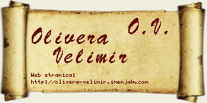Olivera Velimir vizit kartica